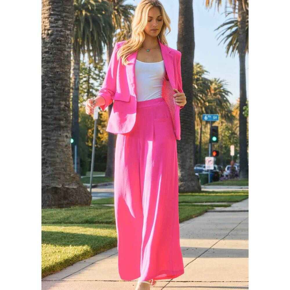 NEW ODDI high waisted trousers in hot pink